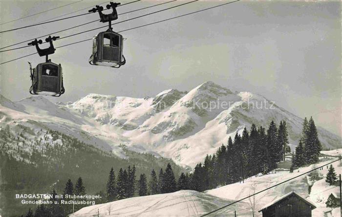 SEILBAHN Cable-Car Telepherique Badgastein Stubnerkogel Gondelbahn