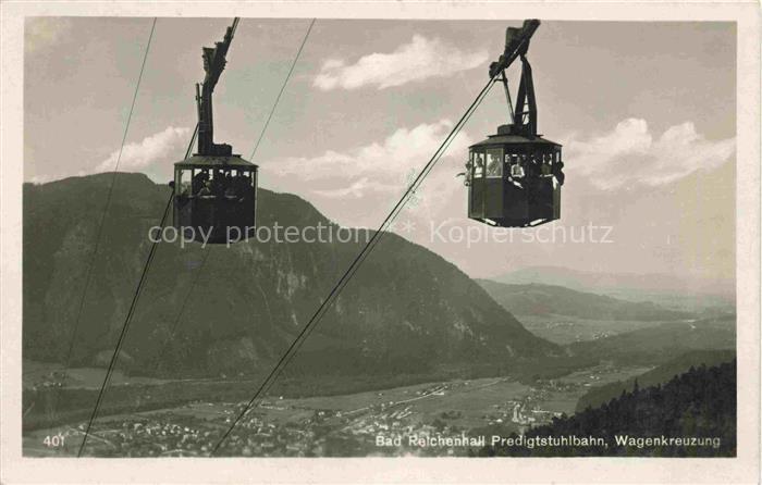 SEILBAHN Cable-Car Telepherique Bad Reichenhall Predigtstuhlbahn Wagenkreuzung