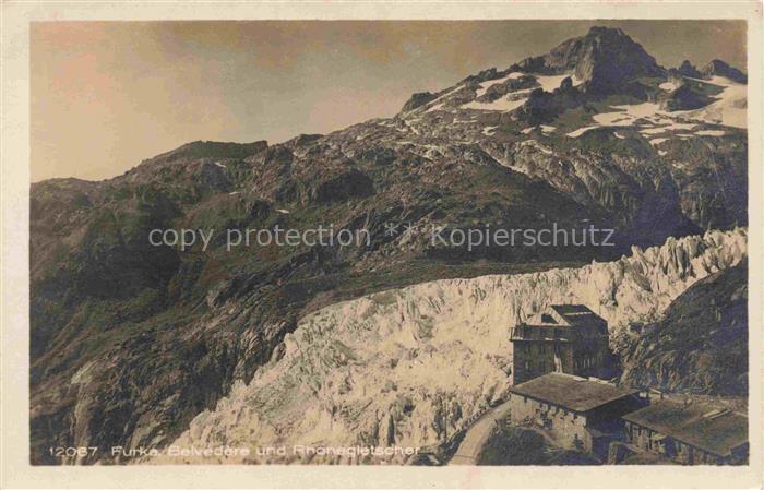 Gletscher Ferner Glacier Glaciar Ghiacciaio-- Furka Belvedere Rhone