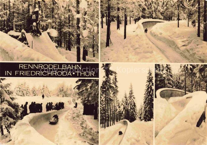 Rennrodelbahn Bob Bobsport Bobsleigh Traineaux Schlitten-- Friedrichroda Thuer