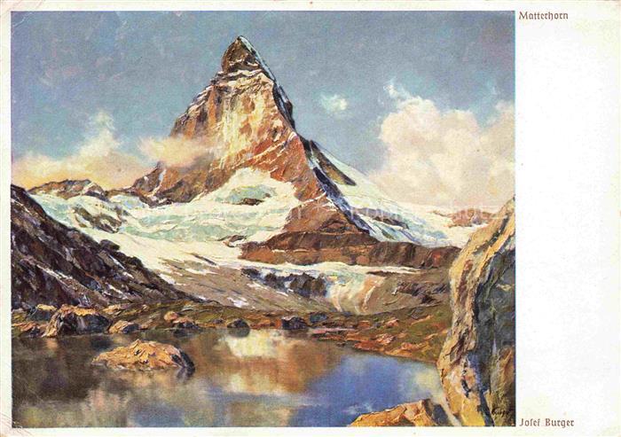 BURGER J. Kuenstlerkarte Matterhorn