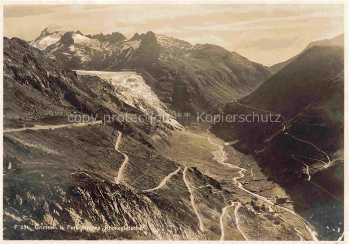 Gletscher Ferner Glacier Glaciar Ghiacciaio-- Grimsel Furkastrasse Rhone
