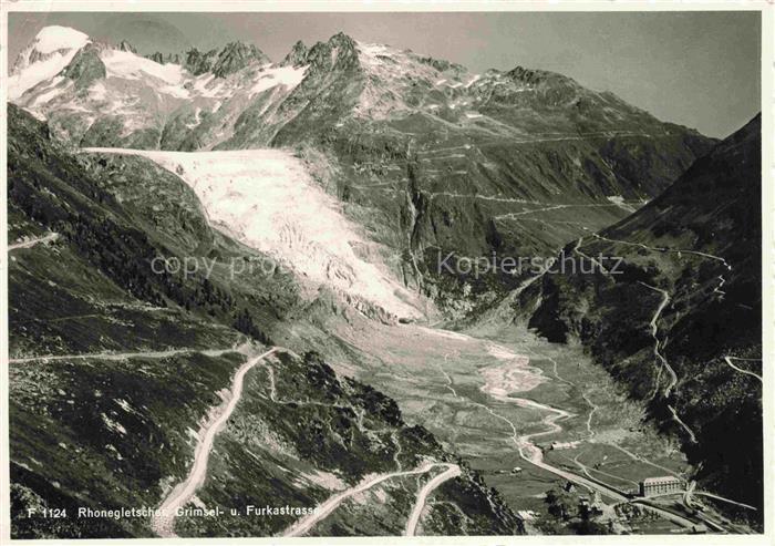 Gletscher Ferner Glacier Glaciar Ghiacciaio-- Rhone Grimsel Furkastrasse