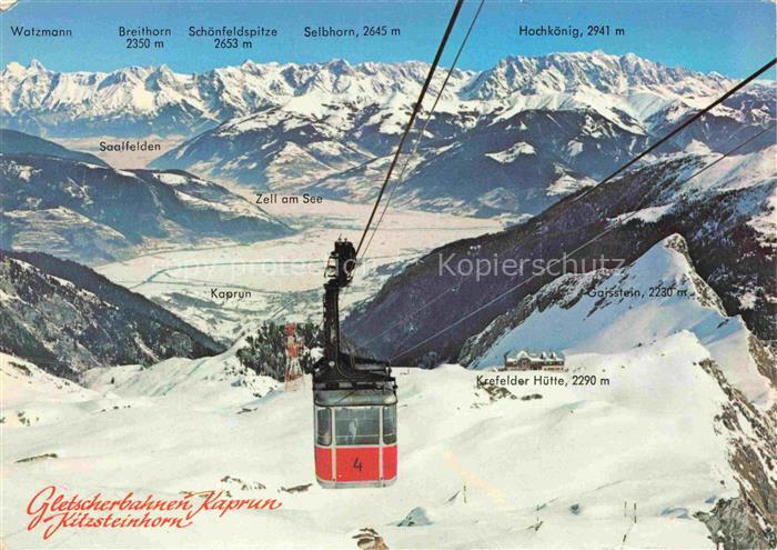 SEILBAHN Cable-Car Telepherique Gletscherbahnen Kaprun Salzburg oesterreich