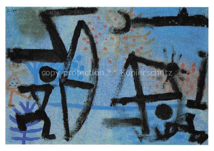 KLEE Paul (1879-1940) Kuenstlerkarte Dr. Othmar Valerie Haeuptli Baumann Aarau