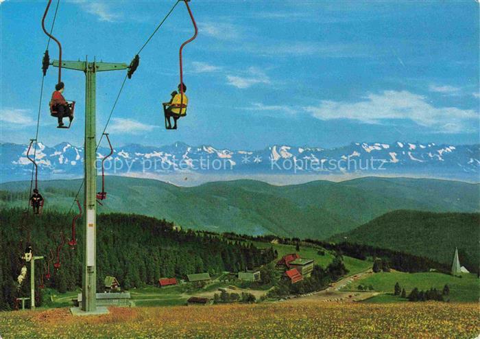 Sessellift Chairlift Telesiege Feldberg Schwarzwald Alpensicht