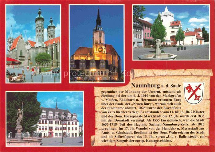 Chronik-AK Naumburg a. d. Saale Muendung der Unstrut