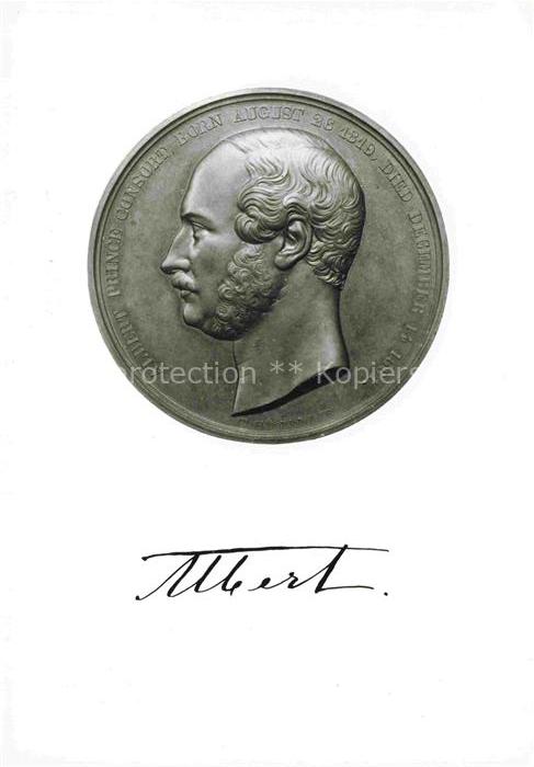 Muenzen auf AK Geldscheine auf AK Albert Prince Consort Charles Wiener British M