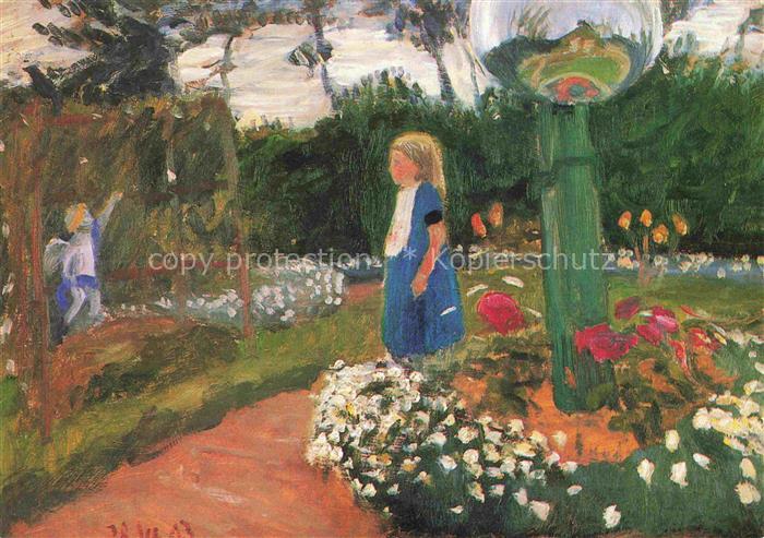 MODERSOHN Otto (1865-1943) Kuenstlerkarte Garten mit Glaskugel und Eilbeth