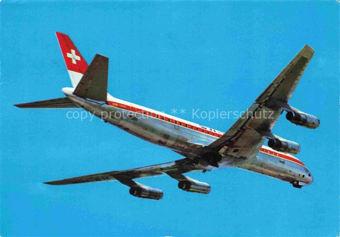 FLUGZEUGE ZIVIL DC 8 der Swissair Schweiz