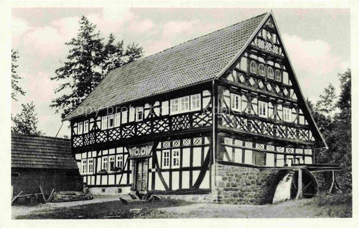 Ilbeshausen-Hochwaldhausen Grebenhain Hessen Teufelsmuehle Fachwerkhaus Wasserra