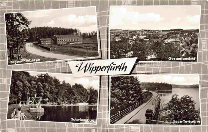 Wipperfuerth Oberbergischer-Kreis NRW Jugendherberge Gesamtansicht Schwimmbad Ne