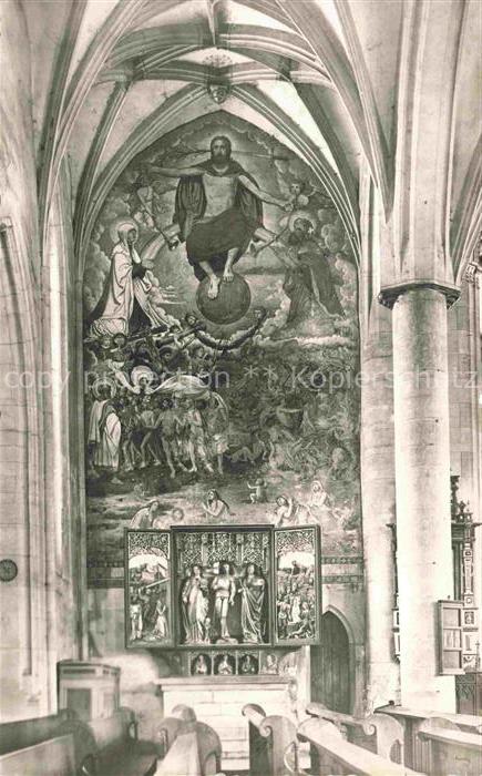 Bad Wimpfen Neckar Fresko Wandgemaelde Juengstes-Gericht Kircheninnenraum Gotik