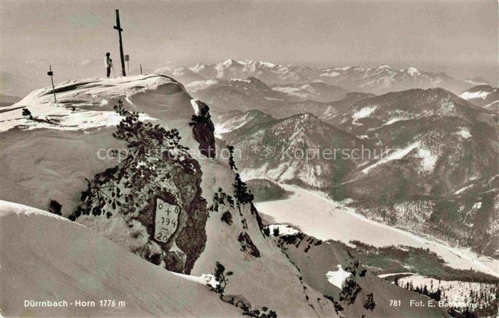 Duerrnbach-Horn Duerrnbachhorn 1776m Chiemgauer Alpen Bayern Gipfelkreuz Weitsee
