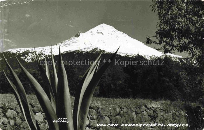 Popocatepetl Mexico Vulkan Popocatepetl Schnee Agave Vegetation Berglandschaft M
