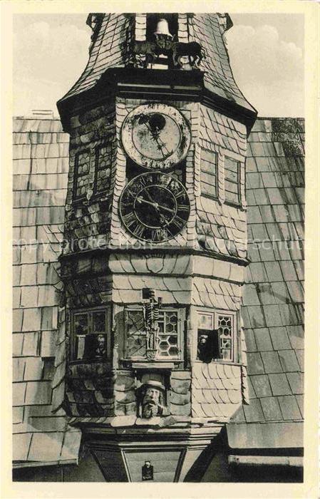 Ochsenfurt Kunstuhr Rathaus Uhrturm Totengerippe Ratsjungfrau Ratsherren Mondpha