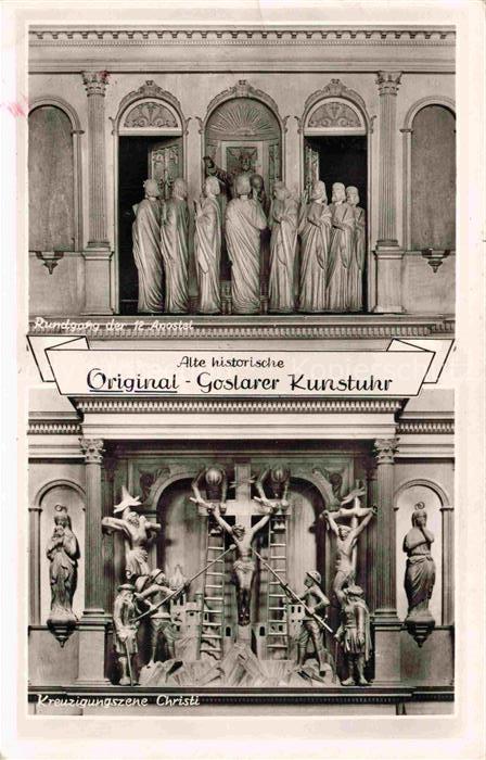 GOSLAR Harz Niedersachsen Kunstuhr Apostel Kreuzigungsszene Christus Glockenspie