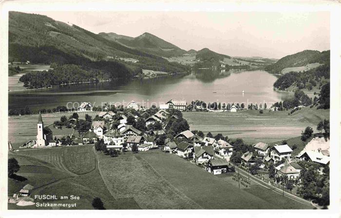 Fuschl See Salzkammergut AT Fuschlsee See Kirche Doerfer Berge Wald Wiesen Salzk