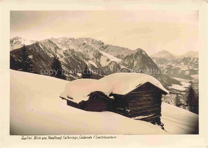 Gaflei Liechtenstein Gaflei Naafkopf Falknis Calanda Alphotel Winterlandschaft A