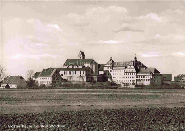 Reute Bad Waldsee Kloster-Reute Kloster Felder Kirche Gesamtanlage Landschaft W