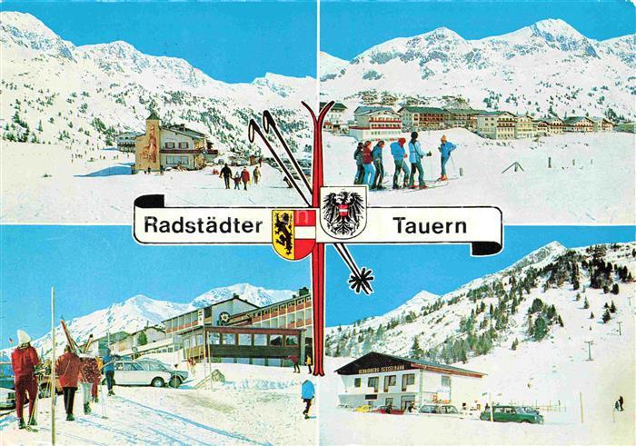 Obertauern Pinzgau-Pongau AT Wintersportzentrum Skifahrer Sessellift Berge Schne