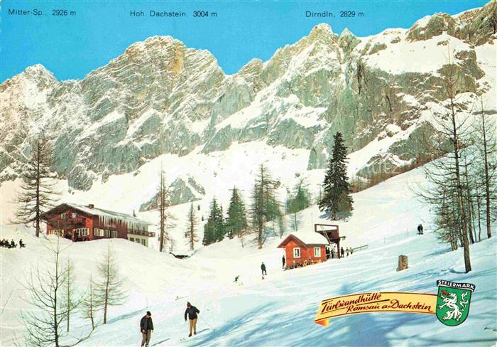 Tuerlwandhuette 1715m Ramsau Steiermark AT Tuerlwandhuette Dachstein Skifahrer S