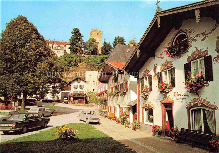 Markt Neubeuern Rosenheim Bayern Burg Ortsplatz Lueftlmalerei Ofenbau Blumenschm