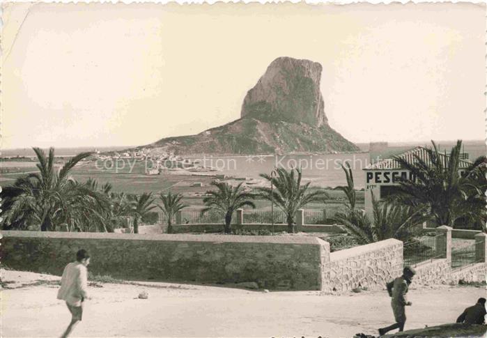 Calpe Calp Alicante ES Penon-de-Ifach Felsen Meer Palmen Kueste Bucht Glorieta K