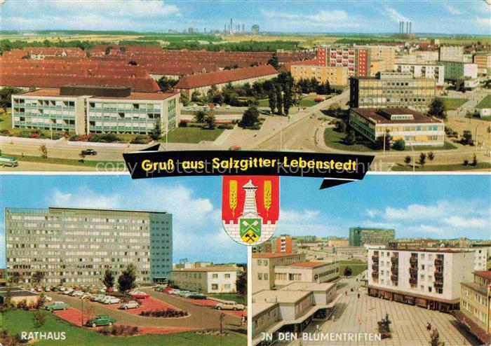 Lebenstedt Salzgitter Niedersachsen Rathaus Blumentriften Stadtansicht Industrie