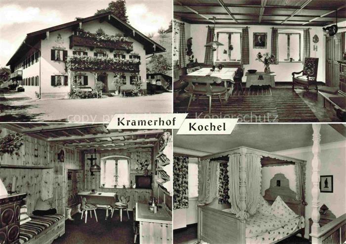 Kochel am See Bayern Kramerhof Gasthof Bauernhaus Fresken Esszimmer Wohnzimmer H