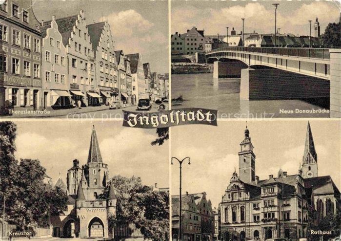 Niederfeld Donau INGOLSTADT Bayern Theresienstrasse Neue-Donaubruecke Kreuztor R