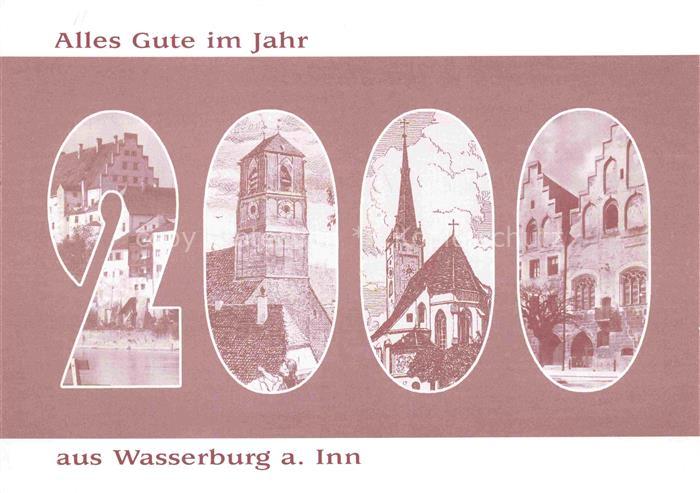 Penzing Wasserburg Inn Rosenheim Bayern Burg Kirchturm Kirche Rathaus Altstadt I