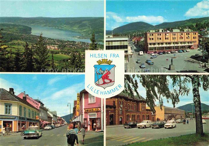 Lillehammer Norge Mjøsa Seepanorama Stadtzentrum Nordstrand Doesvig-Co Bahnhof A