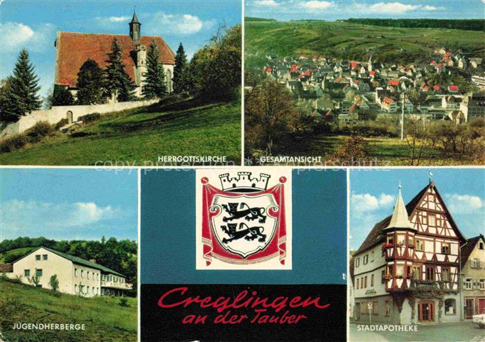 Creglingen Main-Tauber-Kreis BW Herrgottskirche Jugendherberge Stadtapotheke Wap