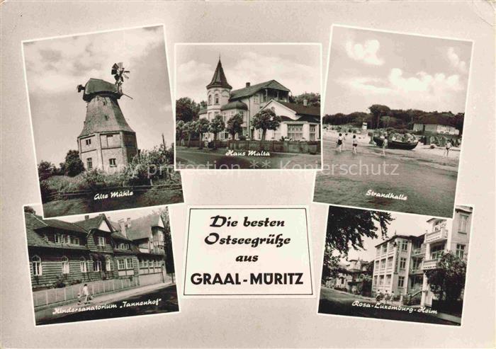Graal-Mueritz Ostseebad Bad Doberan Mecklenburg-Vorpommern Alte-Muehle Haus-Malt