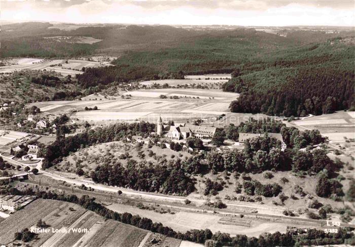 Lorch Remstal BW Kloster Kirche Felder Wald Luftbild Altersheim