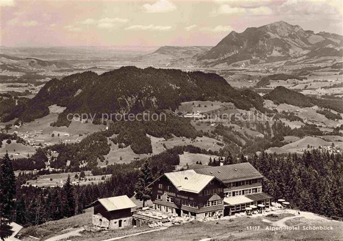 OBERSTDORF Bayern Alpenhotel-Schoenblick Hotel Restaurant Berge Alpen Tal Wiesen