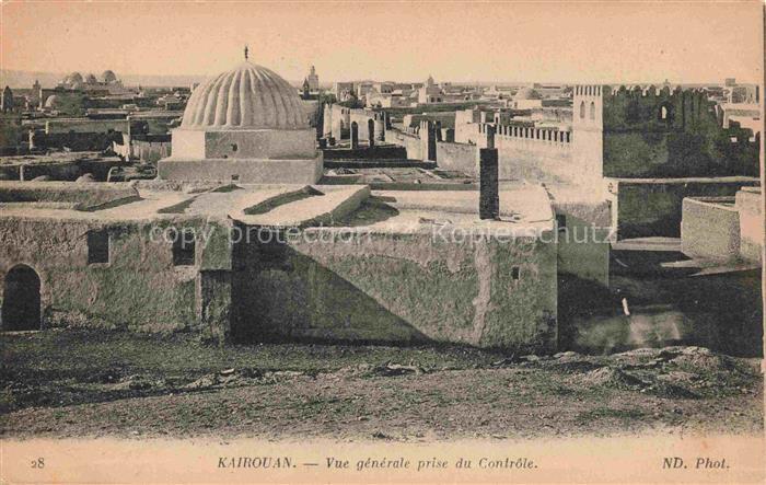 KAIROUAN Qairawan Tunesie Vue-generale Controle Kuppel Moschee Altstadt Minarett