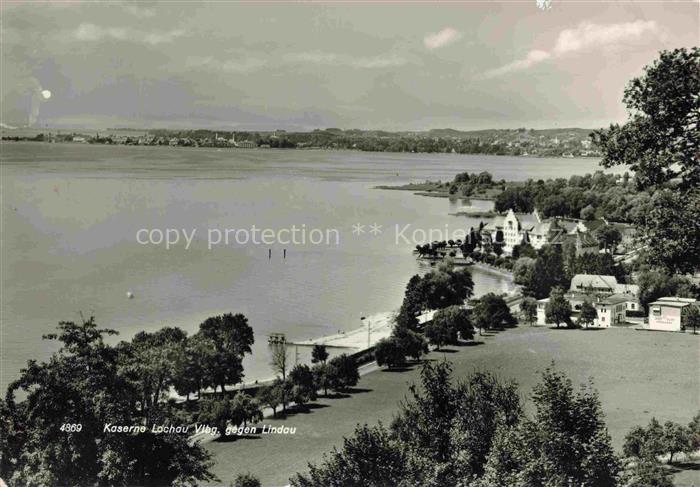 Lochau Vorarlberg Kaserne Bodensee Lindau Panorama Baeume Ufer Gebaeude Seeufer