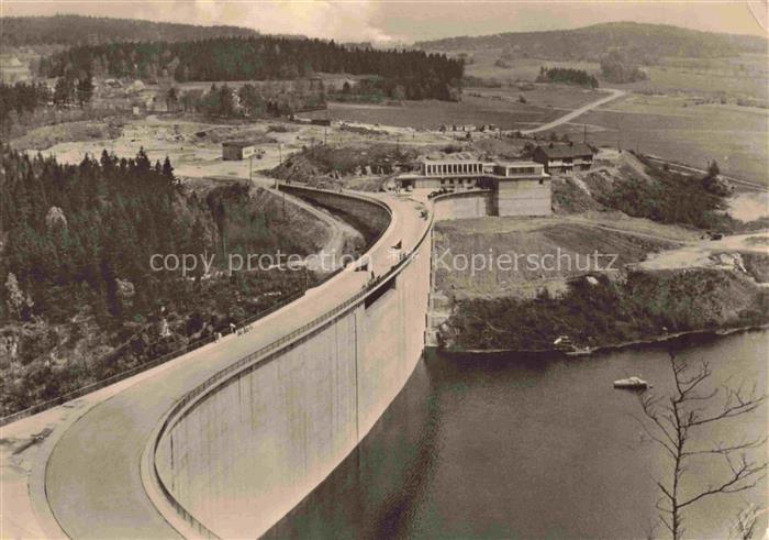 Poehl Vogtland Plauen Sachsen Talsperre Staudamm Staumauer Skisprung-ueberfallma