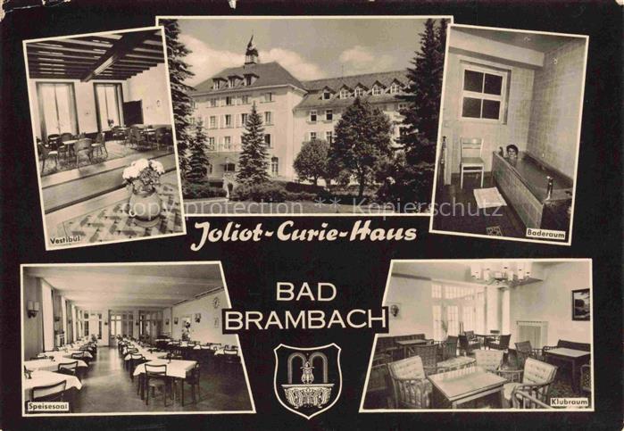 Bad Brambach Vogtlandkreis Sachsen Joliot-Curie-Haus Vestibuel Baderaum Speisesa