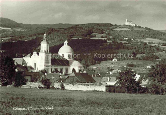 Poellau Steiermark AT Stiftskirche Poellasberg Huegel Ortschaft Kuppelkirche Wal