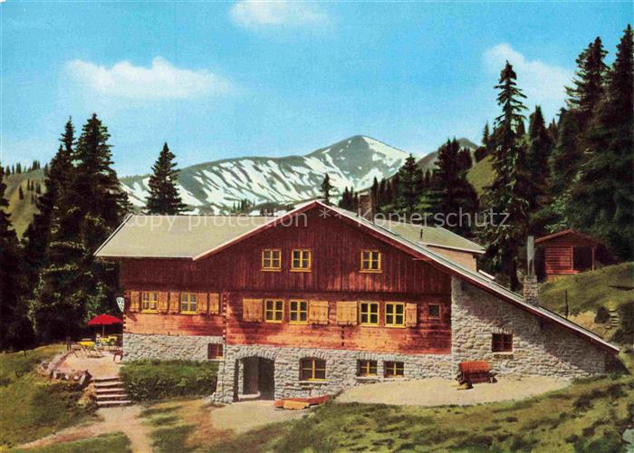 Bolsterlang Oberallgaeu Bayern Berghaus-Schwaben Berghuette Ochsenkopf Riedberg