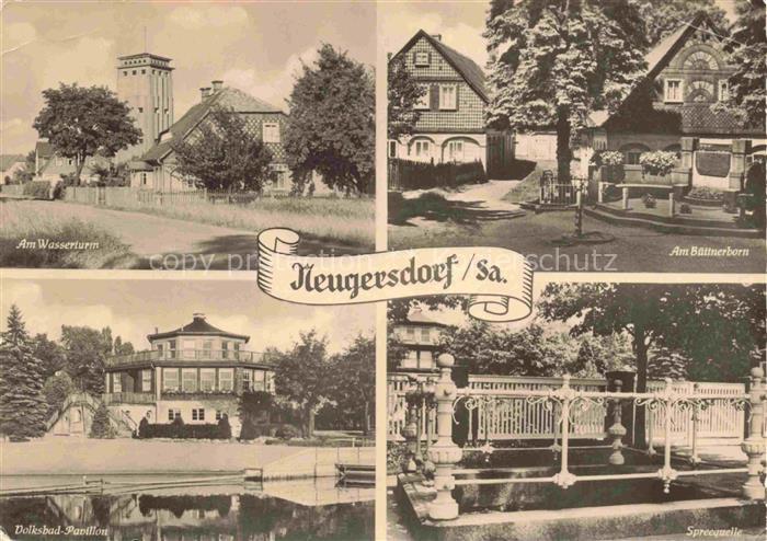 NEUGERSDORF  Goerlitz Sachsen Wasserturm Buettnerborn Volksbad-Pavillon Spreeque