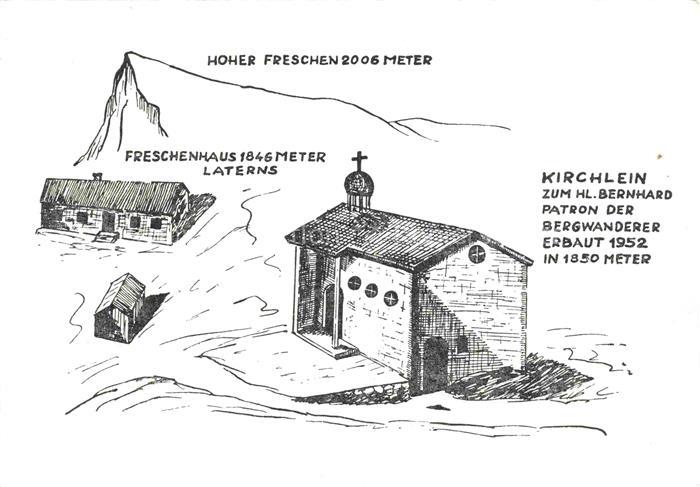 Hoher Freschen 2006m Laterns Vorarlberg AT Hoher-Freschen Freschenhaus Kirchlein