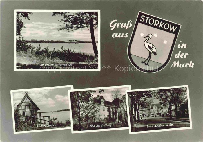 Storkow Mark Brandenburg Storkower-See Fischerhaeuschen Burg Ernst-Thaelmann-Str