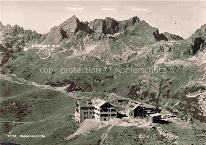 Rappenseehuette 2091m Allgaeuer Alpen Oberstdorf Bayern Rappenseehuette Mindelhe