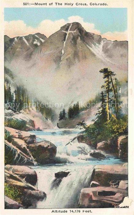 Mount-of-the-Holy-Cross 4270m Colorado USA Mount-of-the-Holy-Cross Berg Schneekr