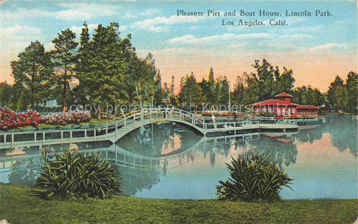 LOS ANGELES California USA Pleasure-Pier Boat-House Lincoln-Park See Bruecke Boo