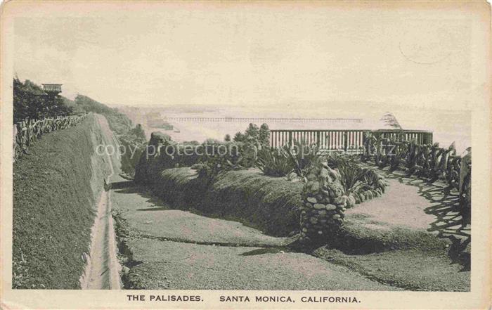 Santa Monica California USA The-Palisades Palisades-Park Meer Pier Sukkulenten W